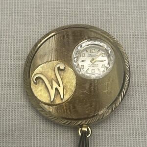 Vintage Tradition‎ 17 Jewel Incabloc Pendant Watch Gold Tone Working
